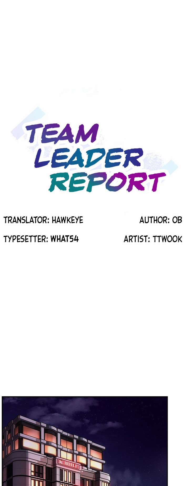 Team Leader Report Chapter 18 Page 1
